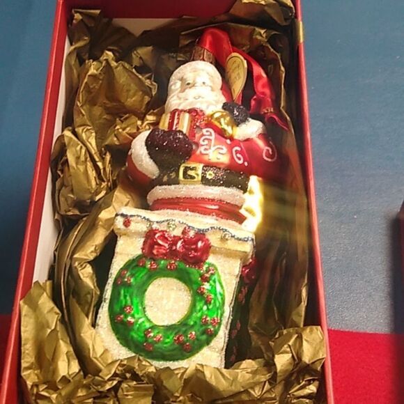 Waterford Holiday Heirlooms Christmas Santa Jack in the Box Ornament - Picture 2 of 8